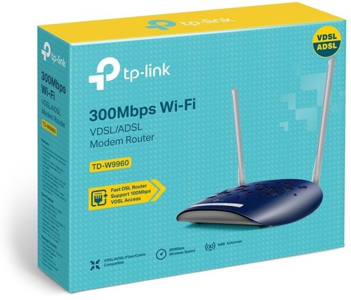 Маршрутизатор стандарта N VDSL/ADSL TP-Link TD-W9960 + усилитель повторителя Wi-Fi