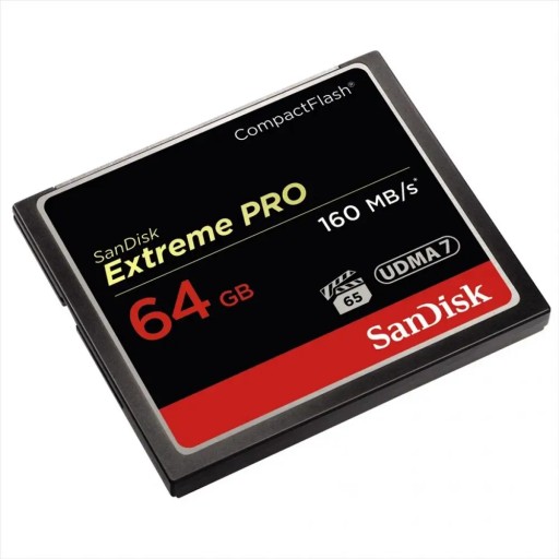 Карта памяти SanDisk CF 64 ГБ, 160 МБ/с / 150 МБ/с