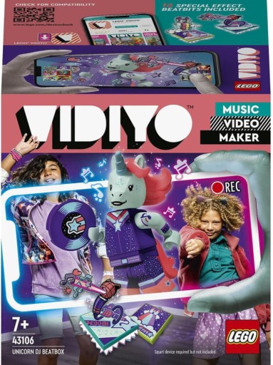 LEGO Vidiyo 43106 Единорог DJ BeatBox 7+
