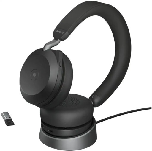 Гарнитура Jabra Evolve2 75 MS + зарядная станция + адаптер