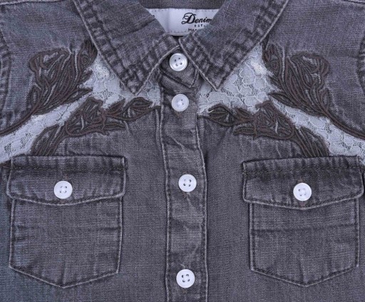 Szara, dziewczęca koszula jeansowa DENIM CO. 2-3 lata 98cm