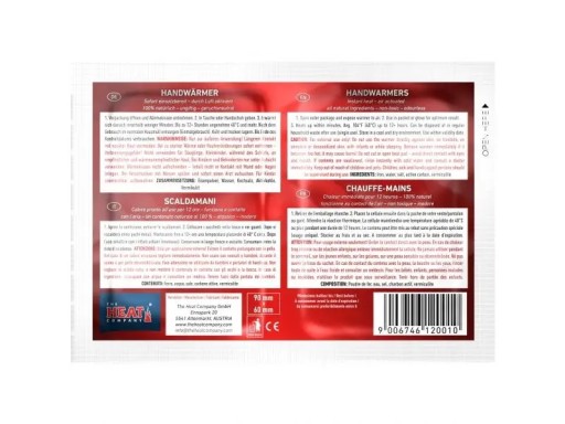 HAND WEATHER для перчаток The Heat, время нагрева 12 часов.