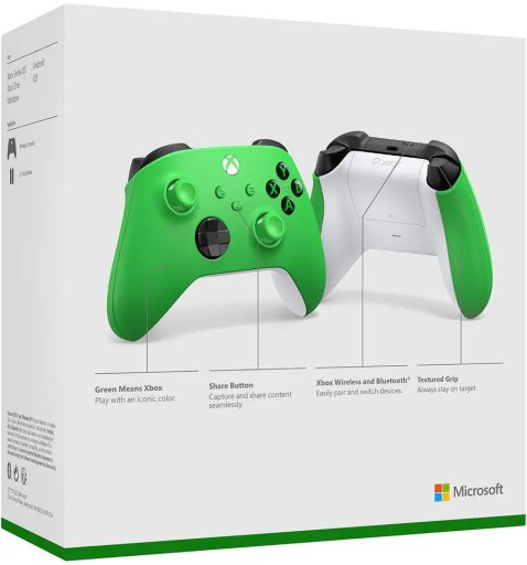 Беспроводной контроллер серии Microsoft Xbox, зеленый