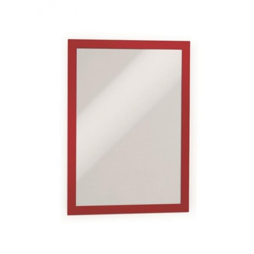 2 x Ramka samoprzylepna A4 magnetyczna Durable Duraframe czerwona