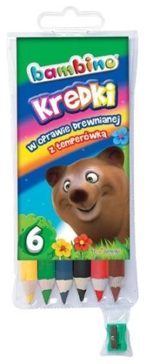 КАРАНДАШНЫЕ МЕЛКИ - 6 цветов + точилка - BAMBINO