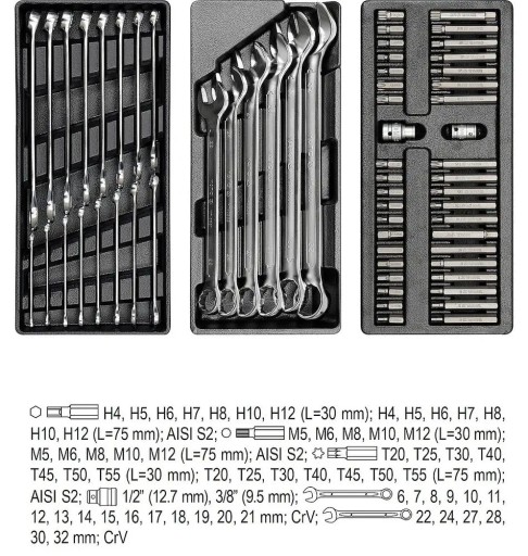 SZAFKA SERWISOWA Z NARZEDZIAM 165CZ. YATO YT 55293