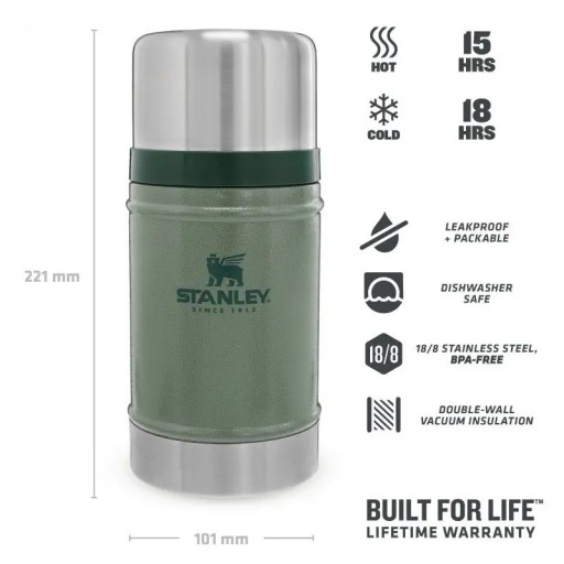 Обеденный термос Stanley LEGENDARY CLASSIC - HAMMERTONE GREEN 0,7л