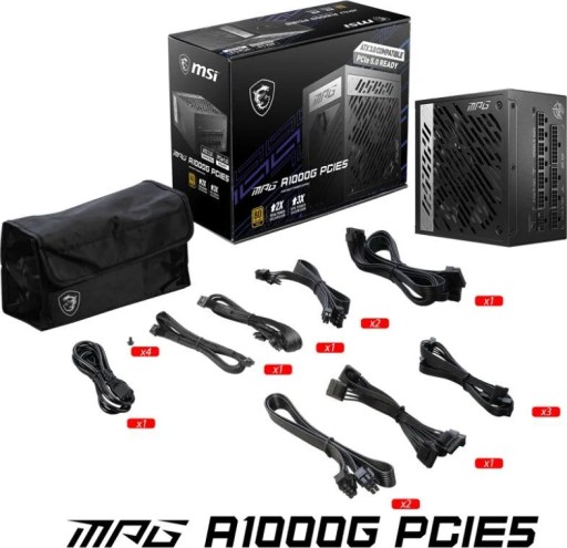 Блок питания MSI MPG A1000G PCIE5 1000 Вт 80PLUS GOLD F