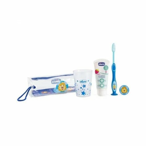 Chicco Travel Set Blue 3 года+ набор для ухода за зубами 1 шт.
