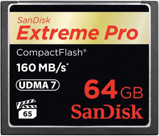 SANDISK 64 ГБ Compact Flash EXTREME PRO CF +160 МБ/с