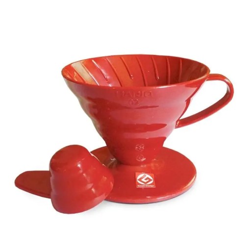 HARIO DRIP V60-02 КРАСНЫЙ + КОРИЧНЕВЫЙ БУМАЖНЫЕ ФИЛЬТРЫ 100 шт.