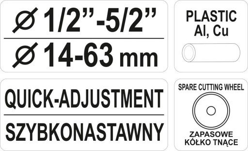 OBCINAK DO CIĘCIA RUR 14 - 63mm SZYBKONASTAWNY
