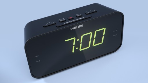 РАДИО БУДИЛЬНИК ЧАСЫ БУДИЛЬНИК FM ЖК-дисплей PHILIPS LOUD LED