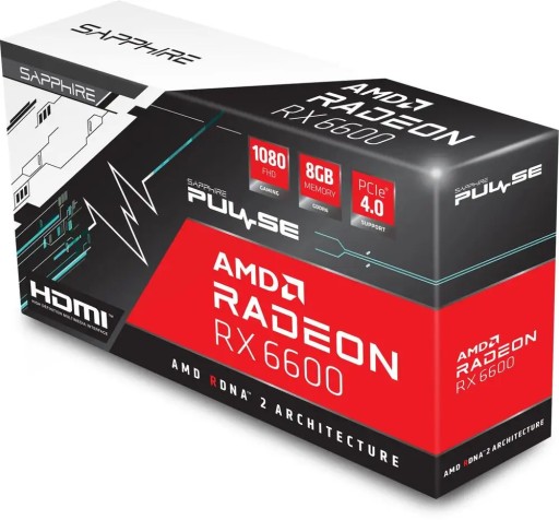 Видеокарта Radeon RX 6600 PULSE GAMING 8 ГБ