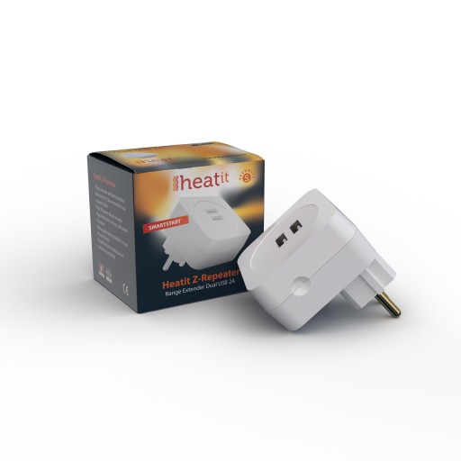 Удлинитель Heatit Z-Repeater с аккумулятором и USB Z-wave