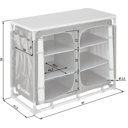 Походная кухня TecTake 402923 97X47,5X78 см