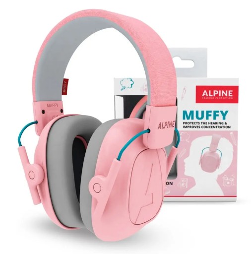 Alpine Muffy Kids, защитные наушники для слуха, розовые.