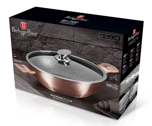 ГРАНИТ ВОК 30см BERLINGER HAUS BH-7100 РОЗОВОЕ ЗОЛОТО