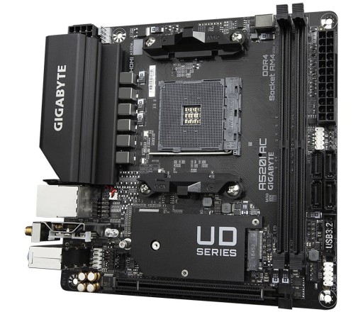Материнская плата Gigabyte A520I AC AM4 2DDR4 mITX