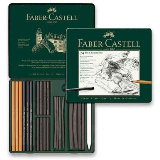 Zestaw węgli rysunkowych Pitt - Faber-Castell - 24 szt.