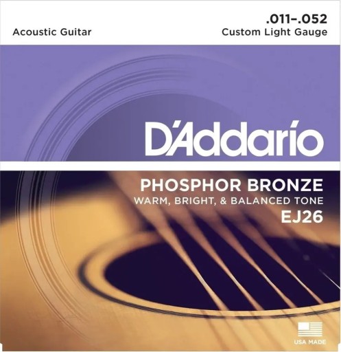 D'ADDARIO EJ26 STRUNY DO GITARY AKUSTYCZNEJ 11-52