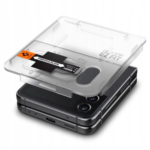 Etui 4 do Samsunga Z Flip - SZKŁO HARTOWANE SPIGEN czarne