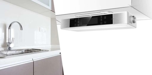 Ferguson Regent Cucina FM, кухонное радио под шкафом, Bluetooth-часы, белые