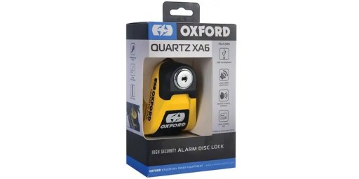 ЗАМОК ТОРМОЗНОГО ДИСКА OXFORD С СИГНАЛИЗАЦИЯМИ, МОДЕЛЬ QUARTZ XA6 PIN 6 мм