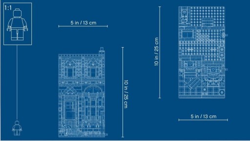 LEGO Creator Expert 10270 Трехэтажный книжный магазин Многоквартирный дом Модульное здание