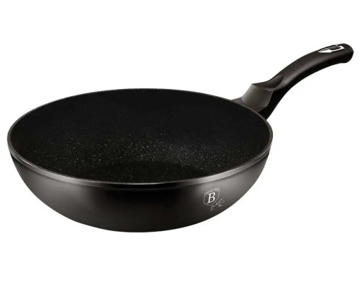 ГРАНИТНЫЙ ВОК 28см BERLINGERHAUS BLACK SILVER BH-1