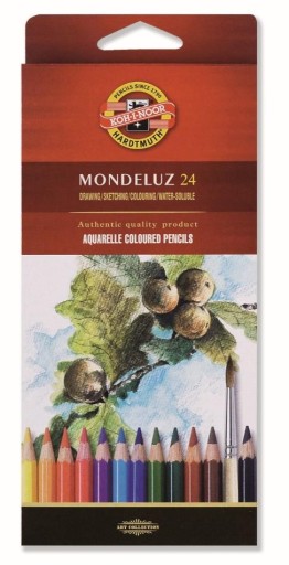 КАРАНДАШИ АКВАРЕЛЬНЫЕ MONDELUZ 24 ЦВЕТА. КОН 3718 РЫБА