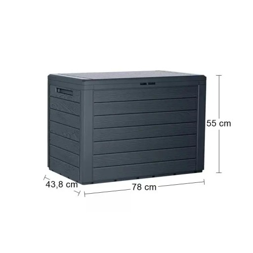 Садовый ящик Prosperplast Woodebox антрацит 190 л