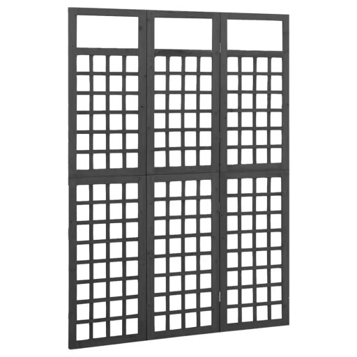 vidaXL Комнатный ширм, 3-панельный/на решетке, еловое дерево, 121x180 см