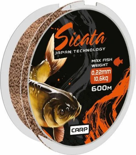 3D НЕВИДИМЫЙ КАРП леска Mistrall Sicata Carp 600м 0.22мм