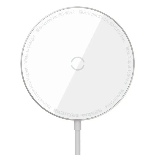 Беспроводное индуктивное зарядное устройство Baseus Simple Mini - Magsafe 15 Вт (белое)