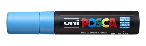 Маркер UNI POSCA PC-17K светло-голубого цвета (8)