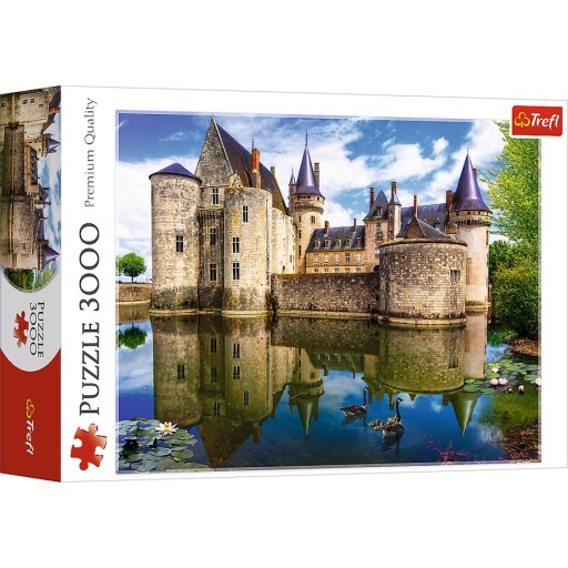 PUZZLE 3000 UKŁADANKA WIDOK KRAJOBRAZ ZAMEK WODA PTAKI FRANCJA 16+ TREFL