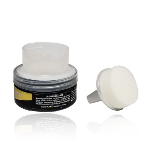 Крем для обуви с губкой, черный Kaps Cream Brillance 50 мл