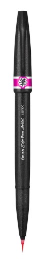 Pędzelowe PISAKI do MALOWANIA Mazak w Pędzelku Brush Sign Pen Artist Szary
