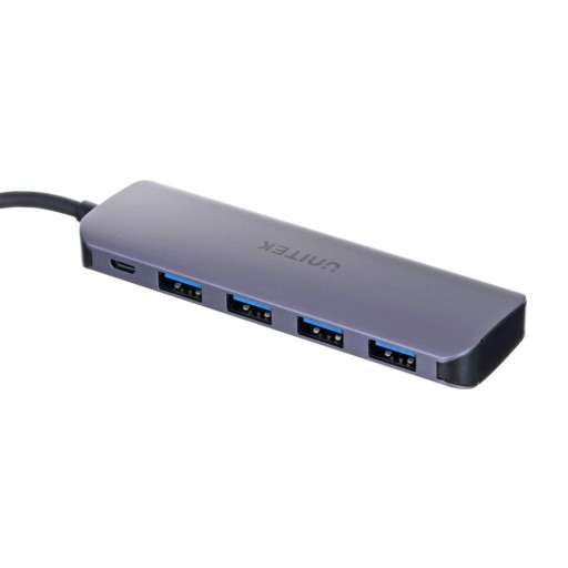 Концентратор Unitek Active с USB-C на 4 порта USB 3.1 Gen 1, microUSB, 5 Гбит/с, BC 1.2
