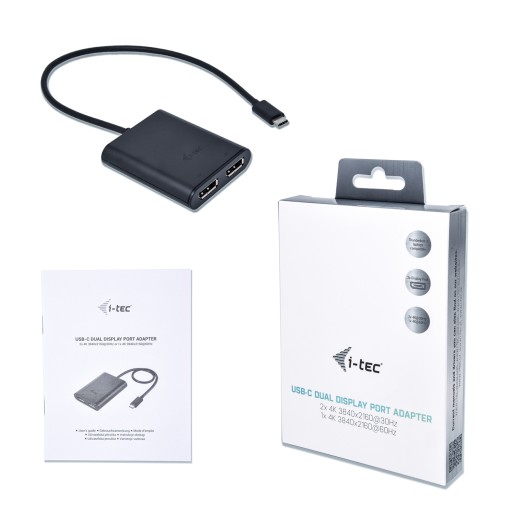АДАПТЕР I-TEC 2 ДВОЙНОЙ ПОРТ ДИСПЛЕЯ DP USB-C 4K