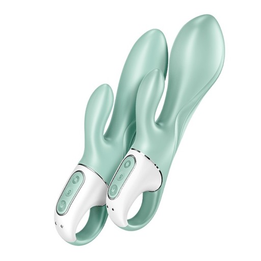 Вибратор Satisfyer Air Pump Bunny 5+ с помпой Mint