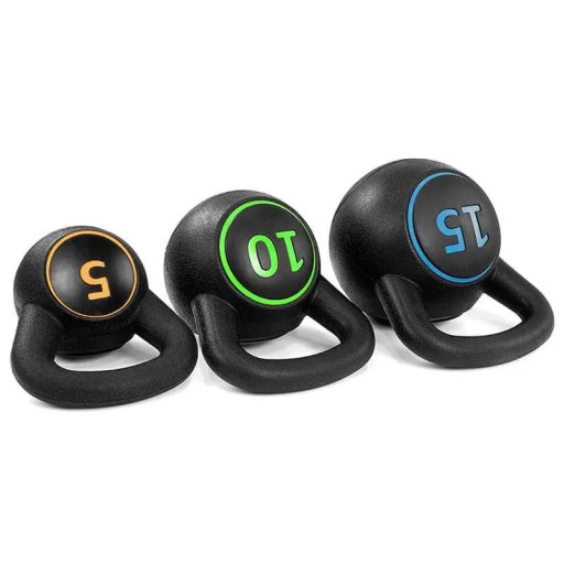 Zestaw Kettlebell do ćwiczeń domowy 5kg / 10kg / 15kg odważnik do fitness