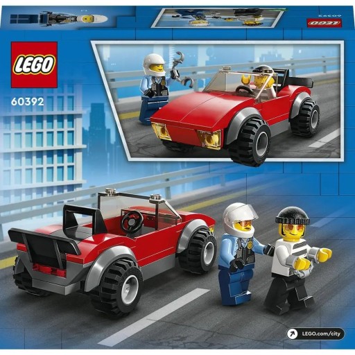 LEGO City 60392 ПОЛИЦИЯ Мотоцикл Воровская машина 59 кубиков 5+