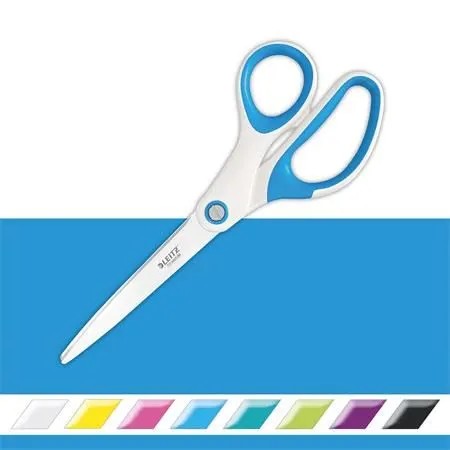 Ножницы LEITZ WOW 20,5 см титановые бело-голубые