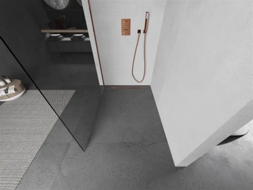 MEXEN KIOTO ŚCIANKA PRYSZNICOWA WALK-IN 120 x 200 CM ROSE GOLD szkło 8 mm
