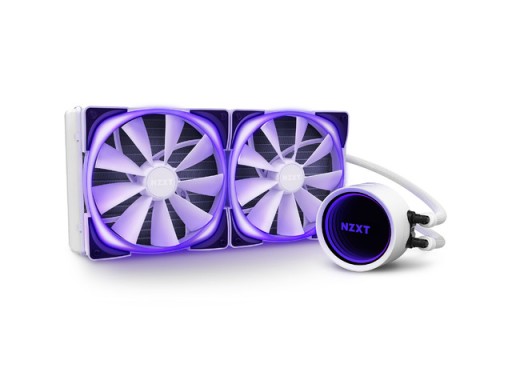 Вентиляторы водяного охлаждения NZXT Kraken X63 белого цвета 280 мм с RGB-подсветкой и