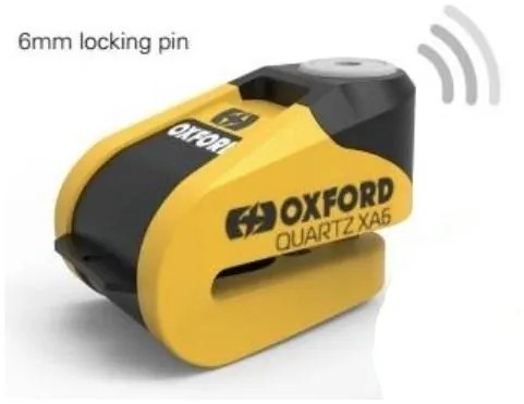 ЗАМОК ТОРМОЗНОГО ДИСКА OXFORD С СИГНАЛИЗАЦИЯМИ, МОДЕЛЬ QUARTZ XA6 PIN 6 мм