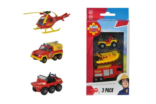 Транспортные средства Fireman Sam, 3 упаковки, 1:64, 3 типа Fireman Sam 203099629038