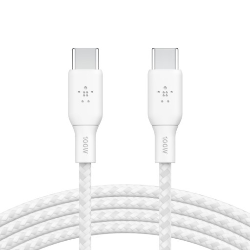Кабель Belkin Boost USB-C — USB-C PD, прочная оплетка, USB 2.0/5A/100 Вт/3 м